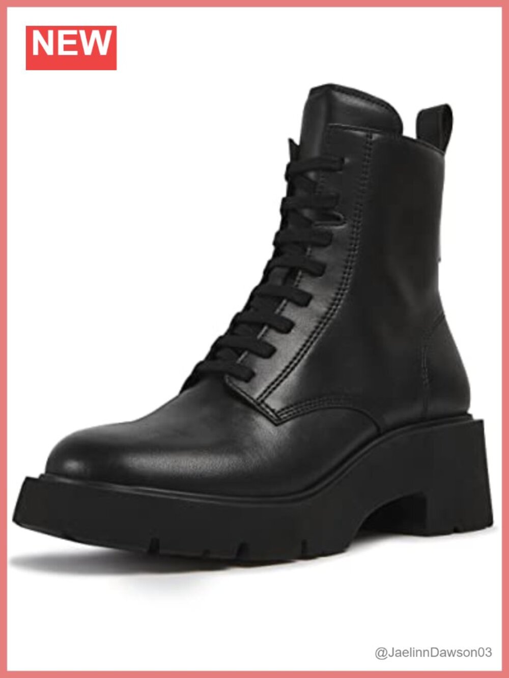 Women's Leather Lace Up Bootie Combat Boots Mid-Calf Zip